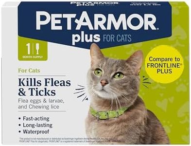 PetArmor Plus Flea and Tick Prevention for Cats, Cat Flea and Tick Treatment, 1 Dose, Waterproof Topical, Fast Acting, Cats Over 1.5 lbs