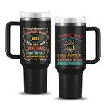 Bonus Dad Gifts, Stepdad Gifts for Bonus Dad Insulated Tumbler Cup 40oz, Step Dad Wedding Gift, Bonus Dad Gift Ideal from Step Daughter Son, Bonus Fathers Day Birthday Gifts for Stepdad Mug Funny