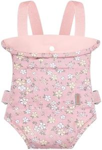 Gagaku Doll Carrier for Toddlers & Kids - Reborn Baby Doll Accessories in Pink (Pear Flowers)