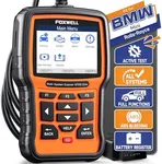 FOXWELL NT510 Elite OBD2 Scanner fit for BMW Scanner Full Diagnostic Tool Code Reader, All System Bi-Directional Control Code Reader with All Reset Services, Battery Registration Tool fit for BMW Mini