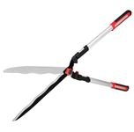 OUTO Heavy Duty Hedge Shear with Aluminium Handle Grass Cutting Pruner Tree Branches Trimmer Garden Scissors for Lawn Backyard Patio Gardening