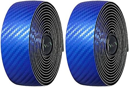 Bicycle Handlebar Tape, Carbon Fiber PU&EVA Road Bike Bar Tape Non-Slip Cycling Handle Wraps for Mountain Bike 2 Rolls per Set (Blue)