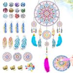 5-6-7-8-9 Year Old Girl Gifts: Craft Kits for Kids Age 4-6-8-10 Diamond Art Dream Catcher Girls Toys Age 4-12 Birthday Presents Wind Chimes Sun Catchers for Windows Garden Home Room Decorations