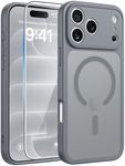 FNTCASE for iPhone 18 Pro Case/iPhone 17 Pro Case, Fit for Magsafe, Grey