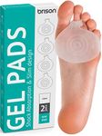 Metatarsal Pads Ball of Foot Cushions - Metatarsal Pads for Women and Men - Soft Gel Foot Pads Metatarsal Foot Forefoot Cushioning Foot Pain Relief - 2 Pairs (Transparent, M)