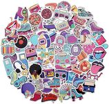 100 Pack 90s 80s Stickers, 1990's 1980's Hip Hop Party Favors, Birthday Decorations