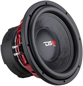 DS18 EXL-X12.4D Subwoofer in Black - 12" Speaker, 2,500 Max Power, 1,250 RMS Power, Fiber Glass Dust Cap, Red Aluminum Frame, Dual Voice Coil 4+4 Ohm Impedance, Treated Rubber Edge (1 Speaker)