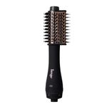 L'ange Hair Le Volume Elevé 65MM 2-in-1 Titanium Brush Dryer | Dry and Style | Unique Teardrop Shape Barrel | 3 Heat Settings | 360° Vented Airflow | Ionic Technology for Frizz-Free Styling (Black)