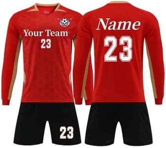 DVGEY Custom Soccer Jerseys Soccer Shirt Gift Kit Set Personalized Name Number Logo Soccer Jerseys for Men Women Kids Adults