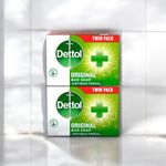 Dettol Antibacterial Original Soap Bars, 2 x 100g, Antibacterial and Moisturising soap bars bundle, Quickly eliminates bacteria