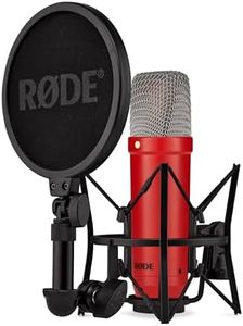 RØDE NT1 Signature Series Large-Diaphragm Condenser Microphone with Shock Mount, Pop Filter and XLR Cable for Music Production, Vocal Recording, Streaming and Podcasting (Red)