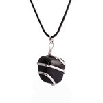 Black Obsidian Pendant - Crystal Necklace For Women - Black Obsidian Crystal - Chakra Pendant - Good Luck Abundance Gifts - Positive Energy Stones - Crystals And Healing Prosperity Stones Jewelry