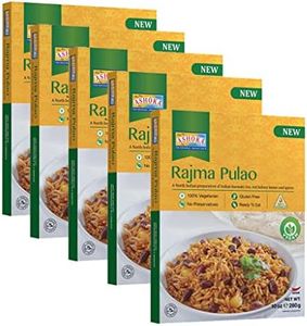 Ashoka Meals 1932, Authentic Indian Cuisine, Vegan Red Kidney Beans Rice, All-Natural, Aged Basmati Rice, Heat & Serve Real Rajma Pulao, Kosher Certified with No Preservatives, Pack of 10