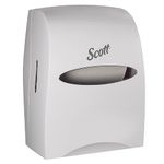 Scott® Essential™ Manual Hard Roll Towel Dispenser (46254), White, for Purple Core Scott® Roll Towels, 12.63" x 16.13" x 10.2" (Qty 1)