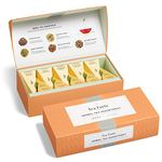 Tea Forte Petite Presentation Box Tea Samplers, Assorted Variety Tea Box, 10 Handcrafted Pyramid Tea Infusers (Herbal Tea)