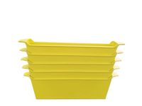 JGS - Honey Bee Feeder for Apis Cerana Indica I Food Grade Plastic I Best for Honey Bee Feeding I Helps to Provide Supplemental Food to Bees (Yellow) Combo of 5 Pcs