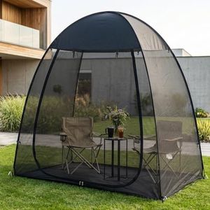 Alvantor® Pop Up Screen House Tent 6x6 FT, Snap-fit Black Mesh Screen Gazebo with Peaked Roof, Portable Screen Room Canopy Shelter with Sunshade & Sandbags for Camping, Backyard, Picnic