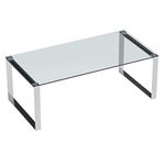 Cortesi Home Remi Coffee Table, Silver