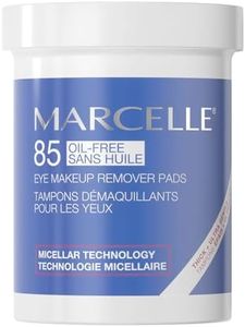 Marcelle Oil-Free Eye Make-Up Remover Pads, Sensitive Eyes, Long-Wearing Makeup Removal, Micellar Technology, Hypoallergenic, Fragrance-Free, Paraben-Free, Alcohol-Free, Cruelty-Free, 85 Pads