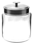 Anchor Hocking 96-Ounce Mini Montana Jars with Brushed Aluminum Metal Covers, Set of 2