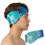 Earvolution Ear Band-It Ultra Swimming Headband, American Brand, Doctor-Invented - Sensory-Friendly- Anti-Slip Grip &Thick Neoprene for Max Protection/Comfort, Holds Earplugs In, (Large, Tie Dye Blue)