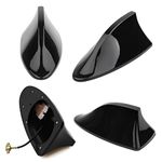 Guance Universal Working Shark fin car Antenna AM FM Radio Signal reciver ABS Plastic Antenna Black Color Decorative Antenna Auto SUV Truck Van forfor Honda Civic