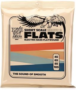 Ernie Ball Short Scale Flatwound Group 2 Electric Bass Strings - 45-105 Gauge