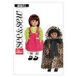 Butterick Patterns B5671 18" Doll Clothes, One Size Only