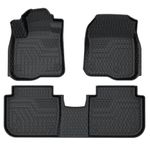 FIILINES for Honda CRV Floor Mats 2023 2024 2025 (Include Hybrid/Non-Hybrid), All Weather TPE Floor Liners for Honda CRV CR-V, Waterproof Durable CRV Floor Mats, Including 1st & 2nd Row Set, Black