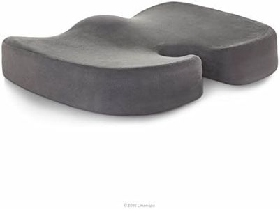 Linenspa Orthopedic Gel Foam Seat Cushion - Tailbone/Coccyx Comfort - Support for All-Day Sitting Grey