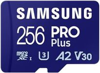 Samsung PRO Plus MicroSD Card, 256 GB, UHS-I U3, Full HD & 4K UHD, Read Speed 180 MB/s, Write Speed 130 MB/s, Memory Card for Cameras and Drones, Includes USB Card Reader, MB-MD256SA/EU