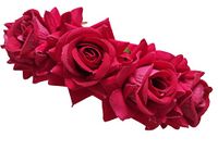 LYF5STAR Artificial Bridal Dark Pink Rose Flower Veni Gajra Hair Juda For Women Floral Hair Bun Accessories | Suitable for Traditional Indian Wedding/Marriage/Engagement