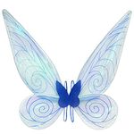 Fairy Wings, Dress Up Sparkling Sheer Butterfly Wings, Halloween Costume Angel Wings for Kids Girls Princess Party Cosplay