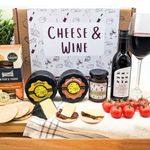 Cheese, Red Wine, Crackers and Chutney Gift Set | Cheese & Wine Gift Hamper (Red Wine & Cheese Gift Box)