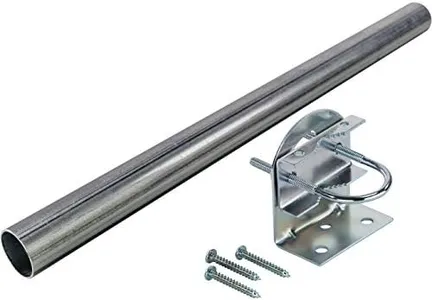 Channel Master Attic TV Antenna Mount – Sturdy Steel Bracket & Mast/Pole for Secure TV Antenna & Mast Installation, Durable Weather-Resistant Design, Includes 18" Galvanized Mast with 1.25" Diameter