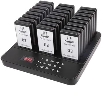 LOUKIENE Restaurant Pager System, 24 Pagers, Social Distancing Pagers for Restaurants Paging System Lineup Waiting Queue Signal Calling Long Range Customer Service for Cuisine Church Clinic