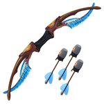 Zing Avatar Ceremonial Bow Pack - 1 Bow and 3 Zonic Whistle Arrows, Officially Licensed Role-Play Bow, Shoots Safe Arrows over 160ft, Long Range Outdoor Play, Age 14 and Up