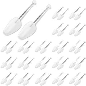 20 Pairs Spring Shoe Tree Shoe Stretcher Shoe Shape Plastic 33 cm/ 13 Inches Shoe Trees Sneaker Support for Men US 5-13, White, Medium