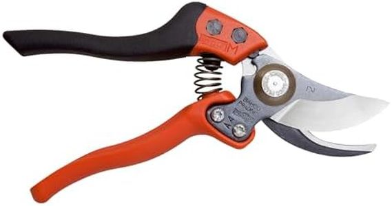 Bahco PX-M2 ERGO 20 mm Medium Bypass Secateurs with Elastomer Coated Fixed Handle, Red, 3/4 Inch Capacity