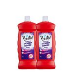Amazon Brand - Presto! Bathroom Cleaner | Floral | 2 Litre | 1 L X 2 Packs | Suitable For Bathroom Floors, Slabs, Wall Tiles, Sinks, Basins, Stainless Steel Taps & Shower Heads