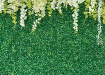 AIIKES 10X8FT Greenery Backdrop with Flowers Green Leaf White Flower Photo Backdrops Bridal Shower Backdrop for Wedding Backdrops Reception Ceremony Birthday Party Decoration 12-063