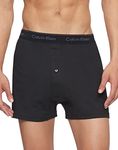 Calvin Klein Men's Cotton Classics 3-Pack Knit Boxer, 3 Black, Large