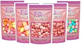 Freeze Dried Candy Variety Pack - Fruit Burst 5 pack, Mini Original, All Pinks, All Reds, Sour 5 oz (5 count) - Assortment Combo Bundle Pouch - Gift Bag