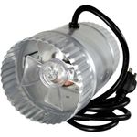 SUNCOURT INC DB204 in-Line Duct Air Booster Fan, 4 Inch