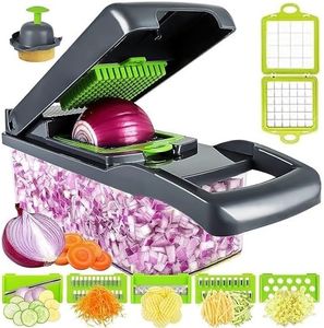 VETMOC 14 in 1 Multipurpose Chopper, Fruits & Vegetable Cutters, Grater Peeler Chipser, Unbreakable Food Grade Body, Chopper for Kitchen | Easy Push to Clean Button Slicer Dicer