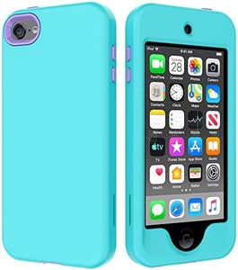 Cyberowl Compatible with iPod Touch 7th Genaration Heavy Duty High Impact Armor Case Cover Protective Case Cover Mint/Purple