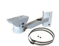 Raise CCTV Camera Direct Pole Mounting Stand/Bracket with 2 Nos. SS Looping Rings 200 MM Diameter for Outdoor & Indoor