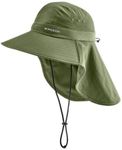 MISSION Cooling Sun Defender Hat, Bronze Green - Unisex Wide-Brim Hat with Nape for Men & Women - Lightweight & Durable - Cools Up to 2 Hours - UPF 50 Sun Protection - Machine Washable