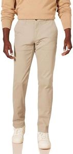 Amazon Essentials Men's Classic-Fit Casual Stretch Chino Pant, Khaki Brown, 28W x 28L