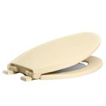 Centoco 3800SC-106 Elongated Plastic Toilet Seat with Safety Close, Light Weight Residential, Bone